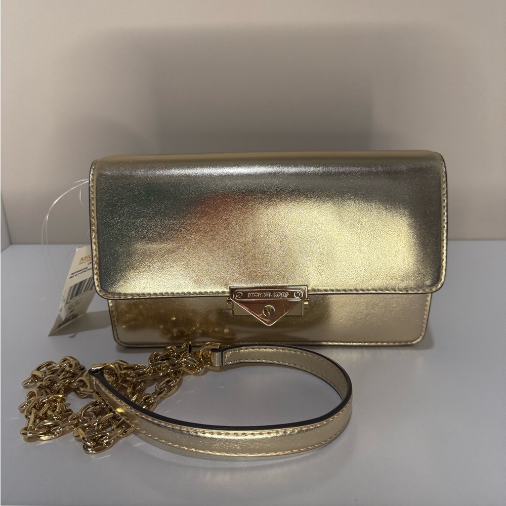 Michael Kors Metallic Gold Clutch - Picture 5 of 11
